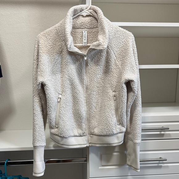 Athleta Women’s Off-White Sherpa Jacket Size Small - Picture 1 of 4